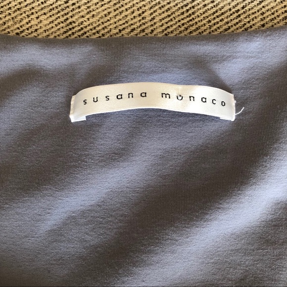 🔥Susana Monaco gray bodycon ruched dress Small - Picture 5 of 6